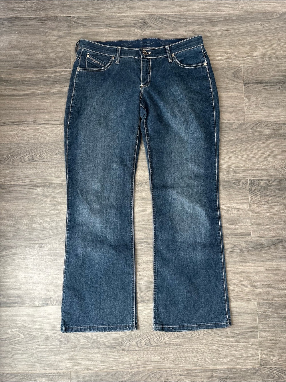 Women's Dark Blue Flare Jeans - Unbranded